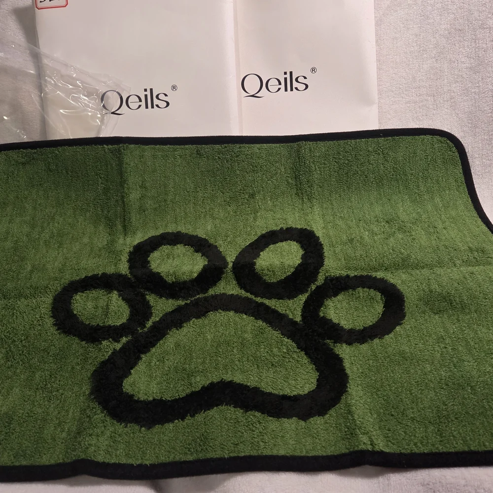 Qeils Dog Door Mat for Muddy Paws 35x24 (SET OF TWO)